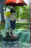 "Little Boy & Little Girl" Fountain in Mayville Village Park